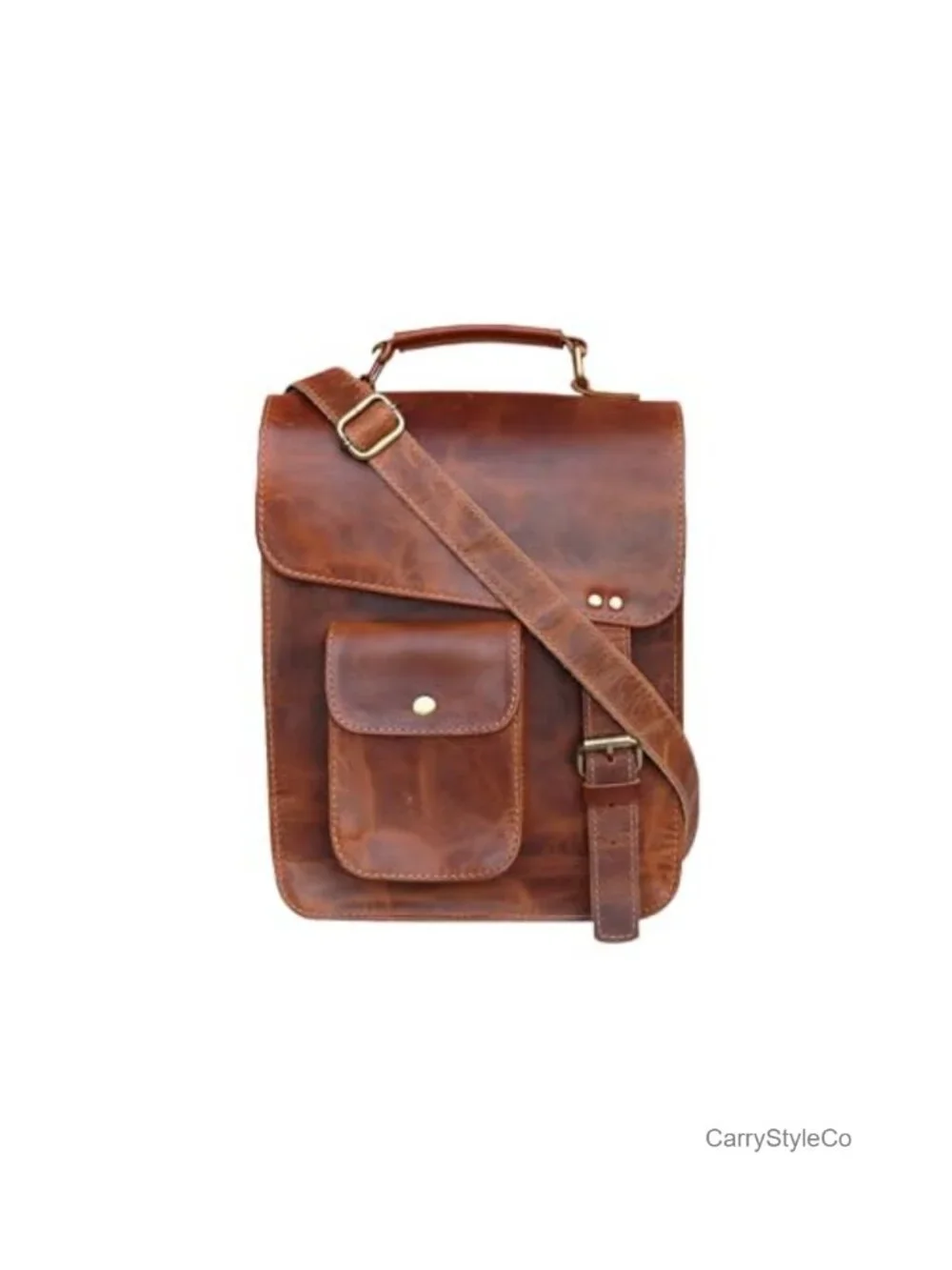 Vintage Leather Messenger Bag Briefcase Laptop Case Office Gift for Men